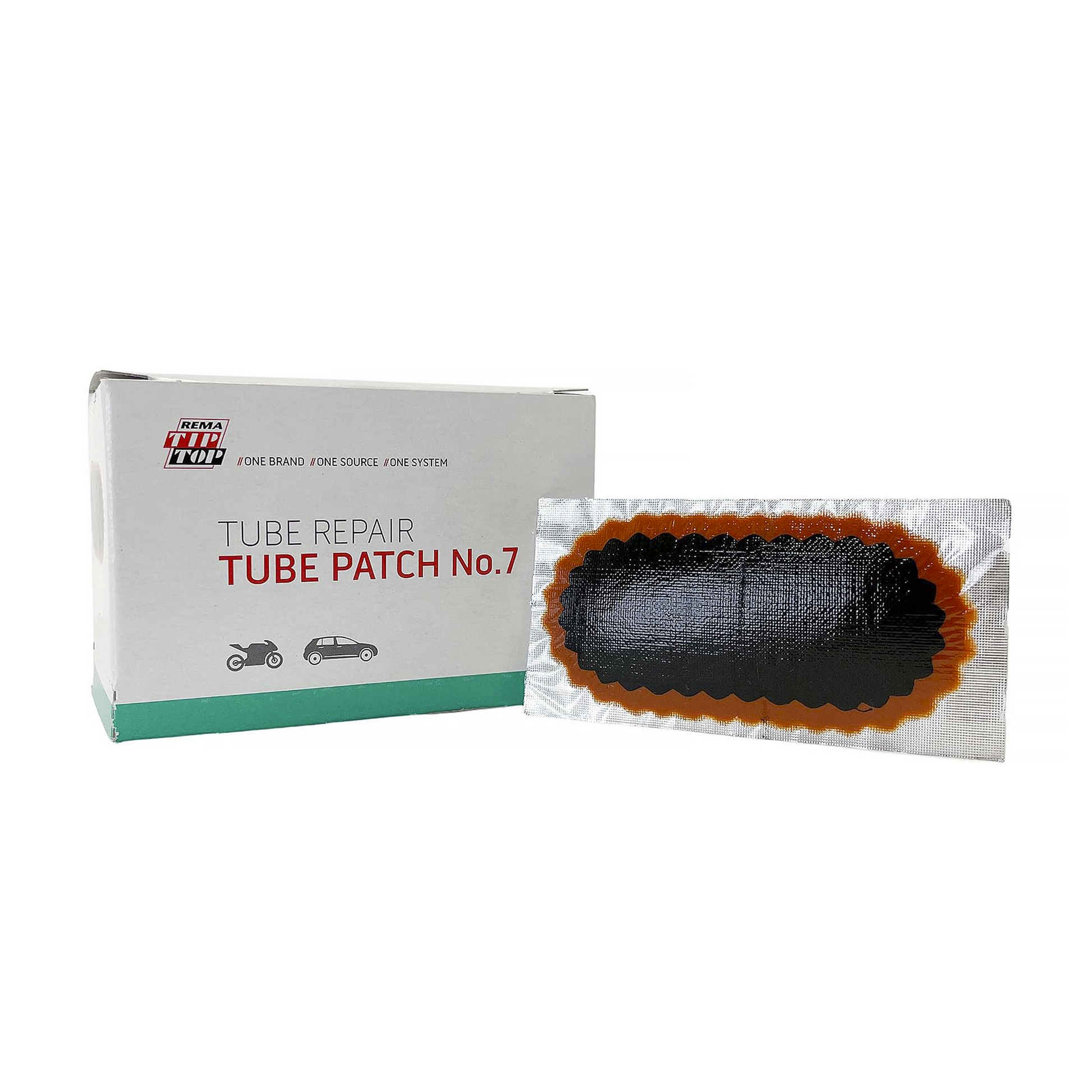 PARCHE CAMARA REMA TIP TOP N°7 OVALADO 74X37MM 30UNID